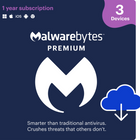 Malwarebytes Premium Bilingual - 3 Device - 1 Year Subscription [Digital Download]-Valid email address must be provided at checkout