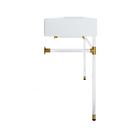 Modway Redeem 40" Acrylic Wall-Mount Bathroom Vanity - Clear/White-Single Faucet Hole