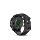 Garmin fēnix 8 - AMOLED Outdoor Recreation/Adventure Watches - 43 mm - Sapphire, Carbon Gray DLC Titanium with Black/Pebble Gray Silicone Band-8