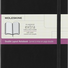 Moleskine Notebook - Large - Ruled/Plain - Soft Cover - 5" x 8.25" - Black-Large size