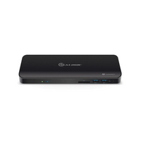 ALOGIC Dual 4K Display ThunderBolt 3 Docking Station with Power Delivery-Connected Ports This dock features 1 x HDMI, 2 x Thunderbolt 3.0 (one upstream and one downstream), 5 x USB 3.0 (USB-A) ports with BC1.2 charging to 1 port, 1 x RJ-45 Gigabit Ethernet, 1 x SD card slot, and 1 x 3.5mm combo audio jack