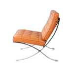 Plata Import Cross Leather Lounge Chair-Tan Leather
