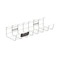 ShoppingAll Under Desk Cable Management Mesh Tray -  White-Wide & Spacious Rack: Enjoy peace of mind with our 4.7 x 16.5 inch (120mm x 420mm) storage space that keeps cables and power strips out of sight for a clutter-free workspace