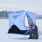 Outsunny 4-Person Pop-up Ice Fishing Tent - Insulated Ice Fishing Shelter with Ventilation Windows-Accessories: 8 x ground stake, 4 x cord loop      