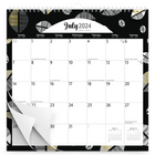 BrownTrout 2024-2025 Plato Academic Pen & Ink Square Office Stickers - 12" x 12"-Sleek Design - Enjoy a stylish, professional design every month