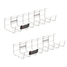 ShoppingAll Under Desk Cable Management Mesh Tray - White - 2 Pack -Wide & Spacious Rack: Enjoy peace of mind with our 4.7 x 16.5 inch (120mm x 420mm) storage space that keeps cables and power strips out of sight for a clutter-free workspace