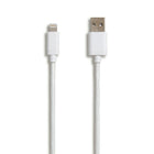 NXT Technologies 4 ft Braided Lightning to USB Cable - White-4' braided cable resists snags and tangles