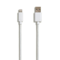 NXT Technologies 4 ft Braided Lightning to USB Cable - White-4' braided cable resists snags and tangles