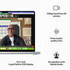 Apple MacBook Pro 16" - M3 Pro - 18 GB - 512 GB SSD - Silver - English-Fully compatible - All your pro apps run lightning fast - including Adobe Creative Cloud, Apple Xcode, Microsoft 365, SideFX Houdini, MathWorks MATLAB, Medivis SurgicalAR and many of your favourite iPhone and iPad apps