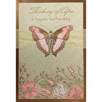 Rosedale 5-1/2" x 8" Thinking Of You In Sympathy And Friendship Greeting Cards And Envelopes, 6 Pack (19944)-Printed on premium uncoated card stock