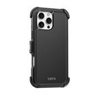 TUFF8 iPhone 16 Pro Max Impact+ Three layer Protective Case with Holster-Shockproof Layer: The air tight shockproof layer adds extra protection from accidental drops. Tested to MIL-STD to 8FT