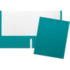 Staples Twin Pocket Portfolio - Letter Size - Light Blue-Paper cover with light blue exterior