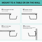 ShoppingAll Under Desk Cable Management Mesh Tray - Black-8