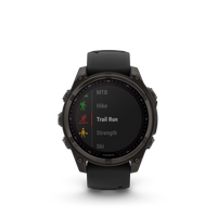 Garmin fēnix 8 - Solar Outdoor Recreation/Adventure Watches - 47 mm - Sapphire, Carbon Gray DLC Titanium with Black/Pebble Gray Silicone Band-Power up your body’s performance, endurance and resistance to injury with targeted strength training plans, real-time stamina tracking, sport-specific workouts and a full range of built-in sports apps