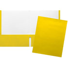 Staples Twin Pocket Portfolio - Letter Size - Yellow-Paper cover with yellow exterior
