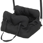 PawHut Dog Car Seat for Small Pets - Black-Features triple security system with non-slip bottom for a safer ride