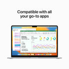 Apple MacBook Air 15.3" - M2 - 256 GB SSD - 8 GB Unified Memory - Silver - English-15.3-inch Liquid Retina display with 500 nits of brightness and P3 wide colour for sharper presentations and incredible detail