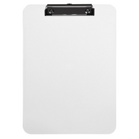 JAM Paper Plastic Clipboards, 9 x 13, Clear, 12 Pack (340928126A)-Clear