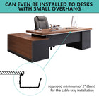 ShoppingAll Under Desk Cable Management Mesh Tray - Black-6