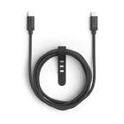 NXT Technologies 6 ft Braided Lightning to USB-C Cable - Black-Cable length: 6'