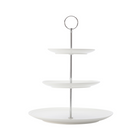 Maxwell & Williams Diamonds Round 3-Tier Cake Stand - White-Cake Service