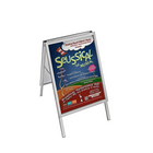 Azar Displays Two-Sided A-Frame Floor Sign, 28" x 22" (300245)-Dimensions: 28"H x 22"W