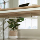 Sauder - 426479 Bergen Circle Cord Management Trough - White-White, Metal