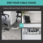 ShoppingAll Under Desk Cable Management Mesh Tray - Black - 2 Pack-Includes:2x SA-CMT42 Mesh Tray, 4x Cable Management Straps, 10x Self-Tapping Screws are included in the package, a screwdriver/ electric drill recommended for installation