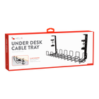 Helix Under Desk Cable Management Tray - Black-Thumbs Screws