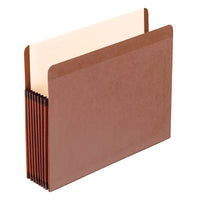 Pendaflex Lined Expanding File Pocket - 7" Expansion - Letter Size - Red Fibre-Fully lined nylon reinforced gussets