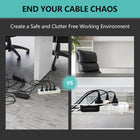 ShoppingAll Under Desk Cable Management Mesh Tray - White - 4 Pack-8