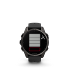 Garmin fēnix 8 - AMOLED Outdoor Recreation/Adventure Watches - 43 mm - Sapphire, Carbon Gray DLC Titanium with Black/Pebble Gray Silicone Band-For your active lifestyle, a built-in speaker and mic let you make and take phone calls from your wrist when your watch is paired to your smartphone — and you can even use your smartphone’s voice assistant to respond to text messages and more