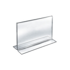Azar Displays 8.5" x 11" Horizontal Double Sided Stand Up Acrylic Sign Holder, Clear, 10 Pack (152715)-Stand up sign holder is perfect for tabletop displays, restaurant table displays, and hotel concierge desks