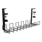 Helix Under Desk Cable Management Tray - Black-Non Slip Pad