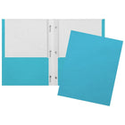 Staples Twin Pocket & Prong Portfolio - Light Blue-Light blue twin pocket and prong portfolio