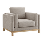 Modway Roscoe Fabric Armchair - Pewter-Mélange Chenille Fabric