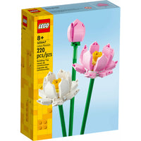 LEGO Lotus Flowers - 220 Pieces-Buildable LEGO bouquet – Create a flower display to adorn any room with the LEGO Lotus Flowers (40647) set, designed for fans of home decor and mindful LEGO building