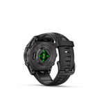 Garmin fēnix 8 - AMOLED Outdoor Recreation/Adventure Watches - 43 mm - Sapphire, Carbon Gray DLC Titanium with Black/Pebble Gray Silicone Band-7