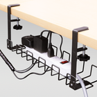 Helix Under Desk Cable Management Tray - Black-Optional Wall Mounting