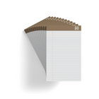 TRU RED Narrow Ruled Notepad - 5" x 8" - White - 50 Sheets/Pad - 12 Pack-Sheet size: 5" x 8"