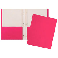 Staples Twin Pocket & Prong Portfolio - Pink-Pink twin pocket and  prong portfolio