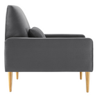 Modway Liliana Performance Velvet Armchair - Charcoal-Dense Foam Padding