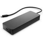 HP Universal USB-C Multiport Hub-7 multifunction ports provide a complete solution for just about any data, video, or network connection . 1 HDMI 2.0, 1 Display Port 1.2, 2 USB-A ports, 1 USB-C port, 1 USB-C passthrough port, and 1 ethernet port.