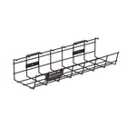 ShoppingAll Under Desk Cable Management Mesh Tray - Black-Wide & Spacious Rack: Enjoy peace of mind with our 4.7 x 16.5 inch (120mm x 420mm) storage space that keeps cables and power strips out of sight for a clutter-free workspace