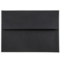 JAM Paper A6 Invitation Envelopes - 4.75 x 6.5 - Black Linen - 50 Pack-Envelope Features: Straight gummed flap closure, high quality linen paper finish, made with 30% recycled materials