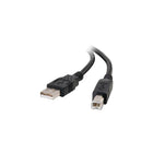 C2G USB 2.0 A/B Cable, 2m/6.5', Black-Connect your USB device to the USB port on your USB hub, PC or Mac(R)