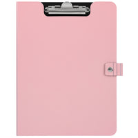 Staples Vinyl Pad Holder - Letter Size - Blush-Blush vinyl holder has pocket on inside cover to hold loose sheets