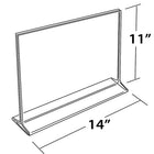 Azar Displays 11" x 14" Horizontal Top Load Acrylic Sign Holder, Clear, 10 Pack (142716)-Cards can be inserted back to back for easy viewing