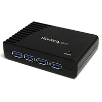 StarTech Black SuperSpeed USB 3.0 Hub, 4 Port-Connect USB 3.0 and older USB devices simultaneously at their respective maximum speeds with USB 2.0/1.x backward compatibility