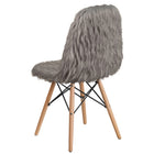 Flash Furniture Faux Fur Shaggy Chair, Charcoal Grey (4DL16)-Contoured Design